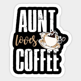 Aunt Loves Coffee Sticker